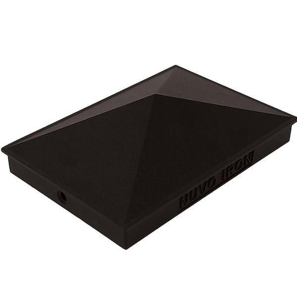 Nuvo Iron 4-in x 6-in Black Aluminum Deck Post Cap