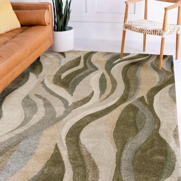Addison Rugs Carmona 9 ft. 10 in. x 13 ft. 2 in. Green Abstract