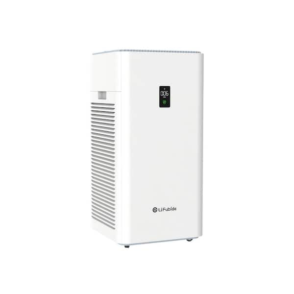 4555 Sq. Ft. HEPA - True Whole House Air Purifier in Whites with 3-Layer Filter, Laser Dust Sensor, Timer.