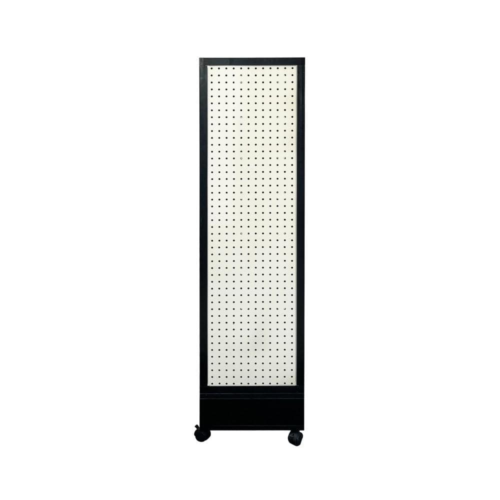 Afoxsos 4-Sided Rotating Pegboard Display Stand, MDF and Aluminum