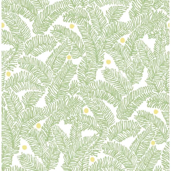 NuWallpaper Green Fernanda Peel and Stick Wallpaper Sample