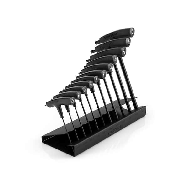TEKTON Flat End Hex T-Handle Key Set with Stand, 11-Piece (5/64-3/8 in.)