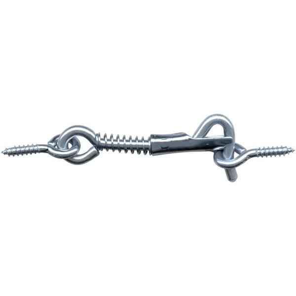 Everbilt 3 in. Zinc-Plated Steel Positive Lock Gate Hook and Eye