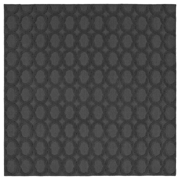 Garland Rug Garden Trellis Cinder Gray 6 ft. x 6 ft. Square Indoor/Outdoor Area Rug