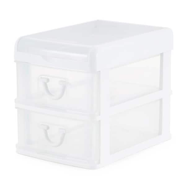 GRACIOUS LIVING Mini 2 Drawer Desk Organizer with Organizational Flip ...