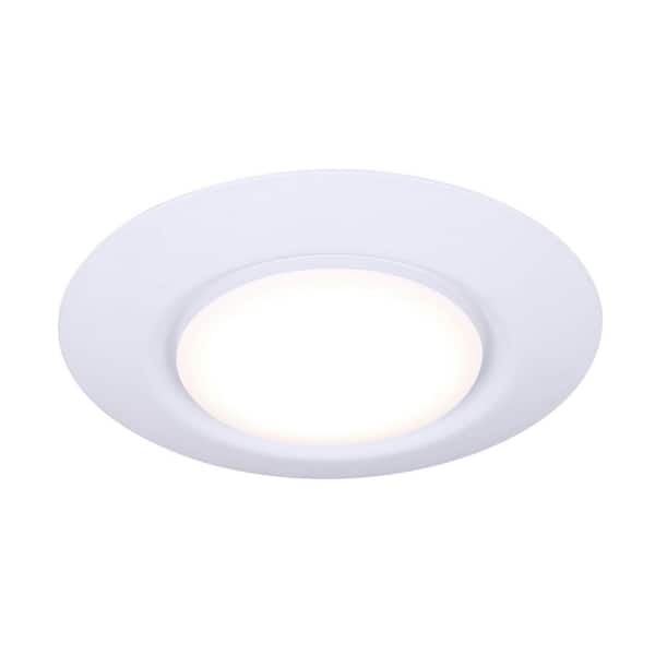 7.2 in. 1-Light White Integrated LED Flush Mount