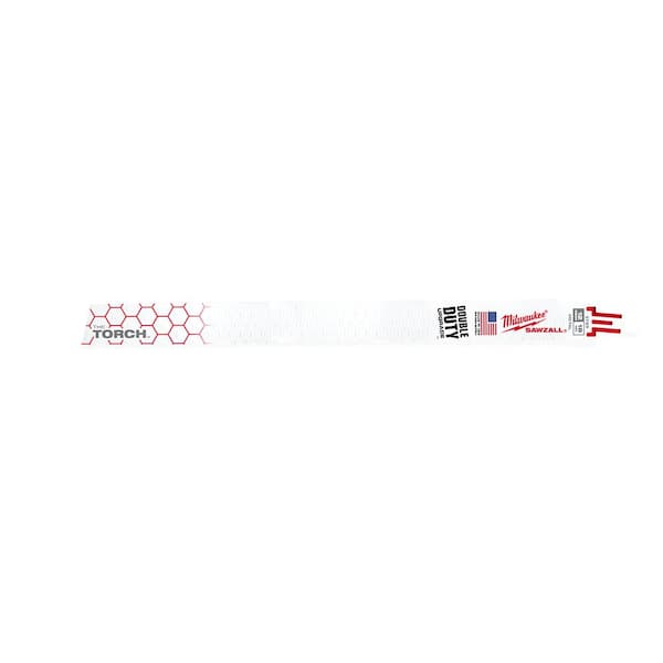 12 in. 18 TPI TORCH Thick Metal Cutting SAWZALL Reciprocating Saw Blades (100-Pack)