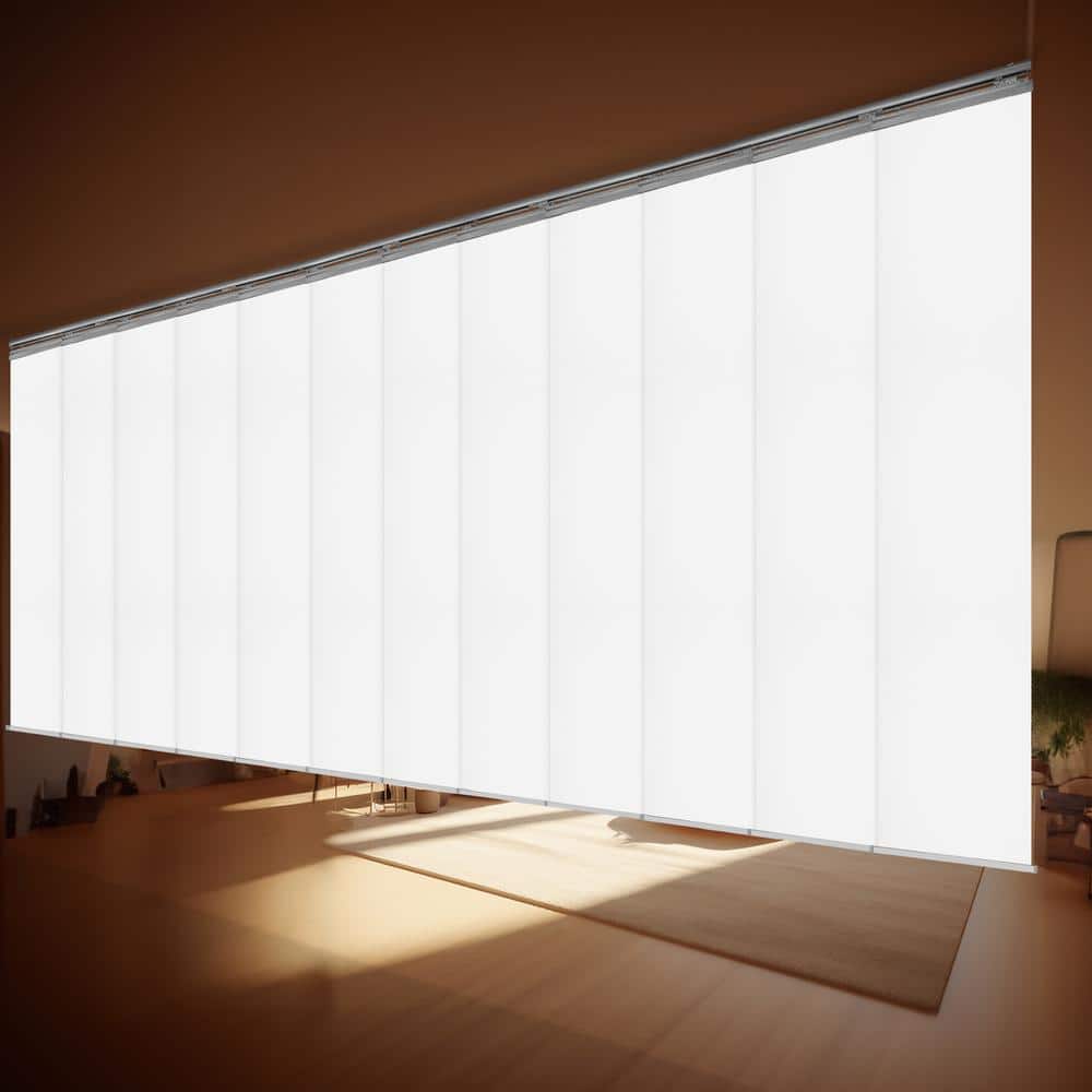 Alabaster 140 in. x 260 in. W x 94 in. L Adjustable 12-Panel, Satin Nickel Double Rail Panel Track with 23.5 in. Slates price history on PriceWatchPro