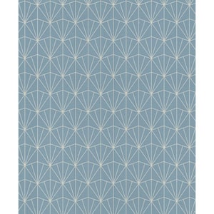 Frankl Blue Geometric Paper Strippable Roll (Covers 56.4 sq. ft.)