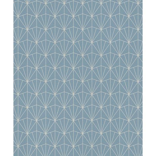 rasch Frankl Blue Geometric Paper Strippable Roll (Covers 56.4 sq. ft.)