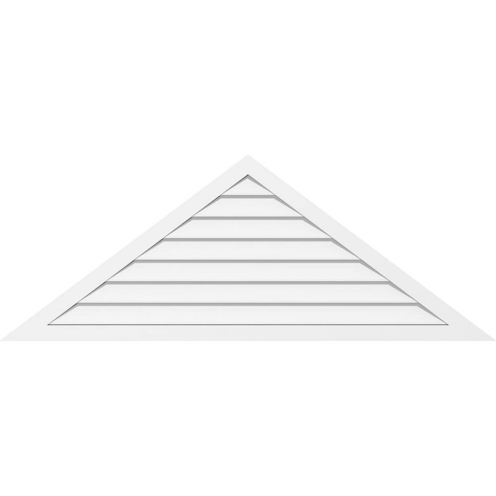 44 in. x 18-3/8 in. Triangle Surface Mount PVC Gable Vent 10/12 Pitch: Decorative with Brickmould Frame price history on PriceWatchPro