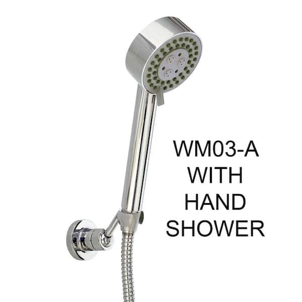 MODONA Modern Premium Hand Shower Wall Mount in Polished Chrome WM03-A 