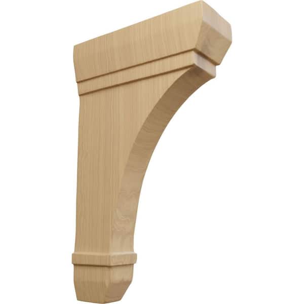 Ekena Millwork 2-1/4 in. x 6 in. x 10 in. Unfinished Wood Cherry Stockport Corbel