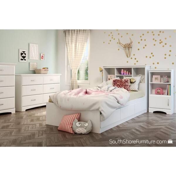 South Shore Callesto Pure White Twin Kids Headboard