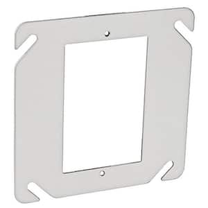 4 in. W Steel Metallic 1-Gang Single-Device Flat Square Cover (1-Pack)