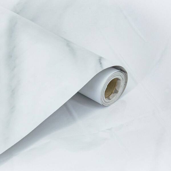 Vsmile PET Peel and Stick Kitchen Wallpaper Roll, Waterproof and Easy to Clean, White (Covers 32.1 Sq. Ft.)