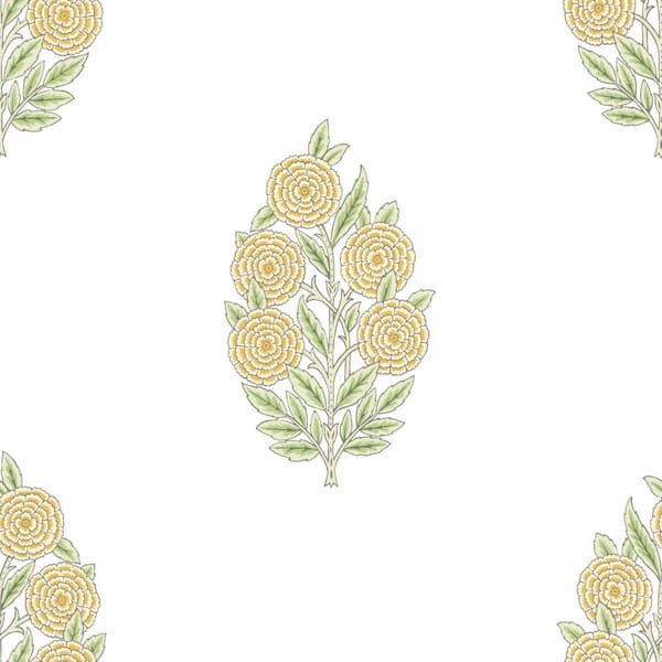 RoomMates 28.29 sq. ft. Tamara Day Dutch Floral Yellow Peel and Stick Wallpaper