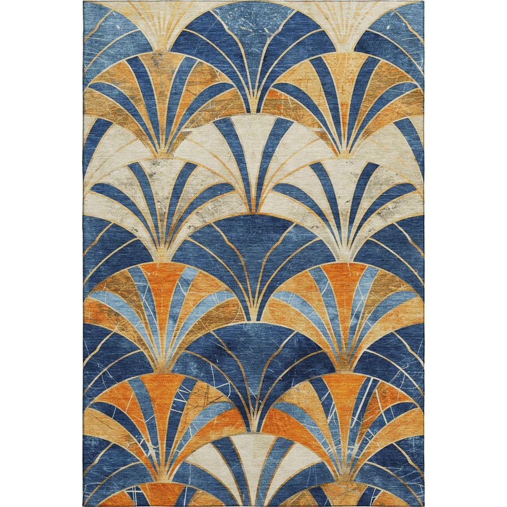 Mayfield Premium Machine Washable Abstract AMF2178 Blue 9 ft. x 12 ft. Area Rug price history on PriceWatchPro