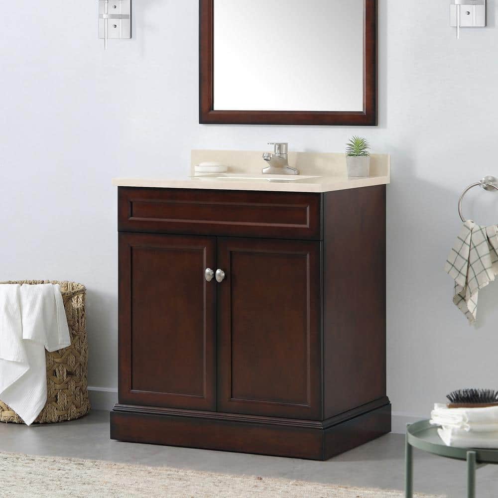 Home Decorators Collection Teagen 30 in. W Bath Vanity in Dark Espresso