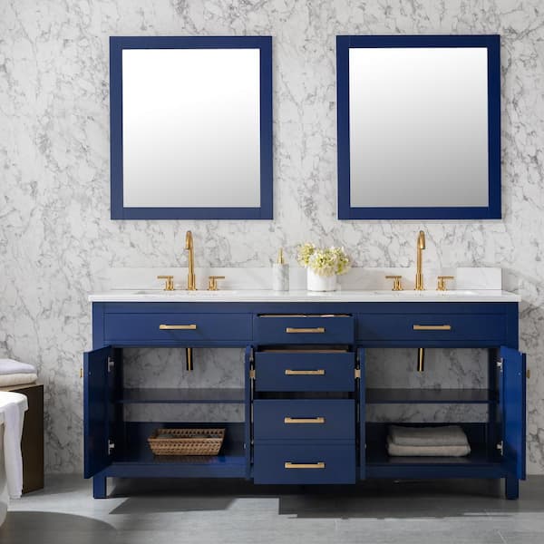 Saffron Vanity Desk with Blue Chair - KFROOMS