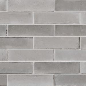 Scrapbook Memory Grey 2 in.x 8 in. Glazed Porcelain Floor and Wall Tile (4.68 .sq. ft./case)