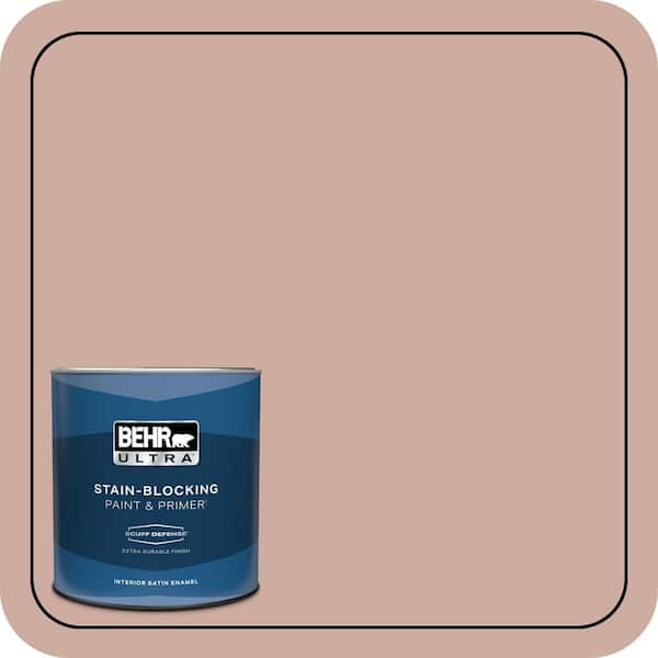 BEHR ULTRA 1 qt. #MQ1-50 Art Deco Pink Extra Durable Satin Enamel Interior Paint & Primer