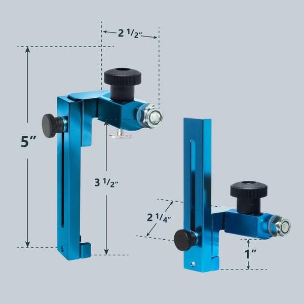 POWERTEC 1 in. to 3-1/2 in. Flip Stop, Patent Pending Curved-Based