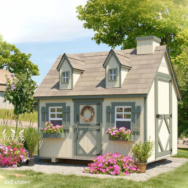 Little Cottage Co. 6 ft. x 8 ft. Cape Cod Outdoor Wood Playhouse