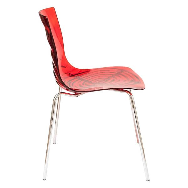 Red acrylic online chair