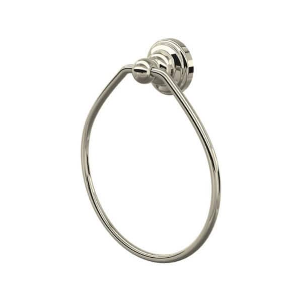 Edwardian Wall Mounted Hand Towel Holder in Polished Nickel