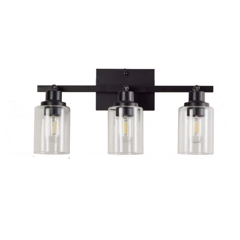 3-Light Track Lighting Kit, Black Track Lighting Fixtures, Rotatable Spotlight with Clear Glass Shade for Shop Hallway price history on PriceWatchPro