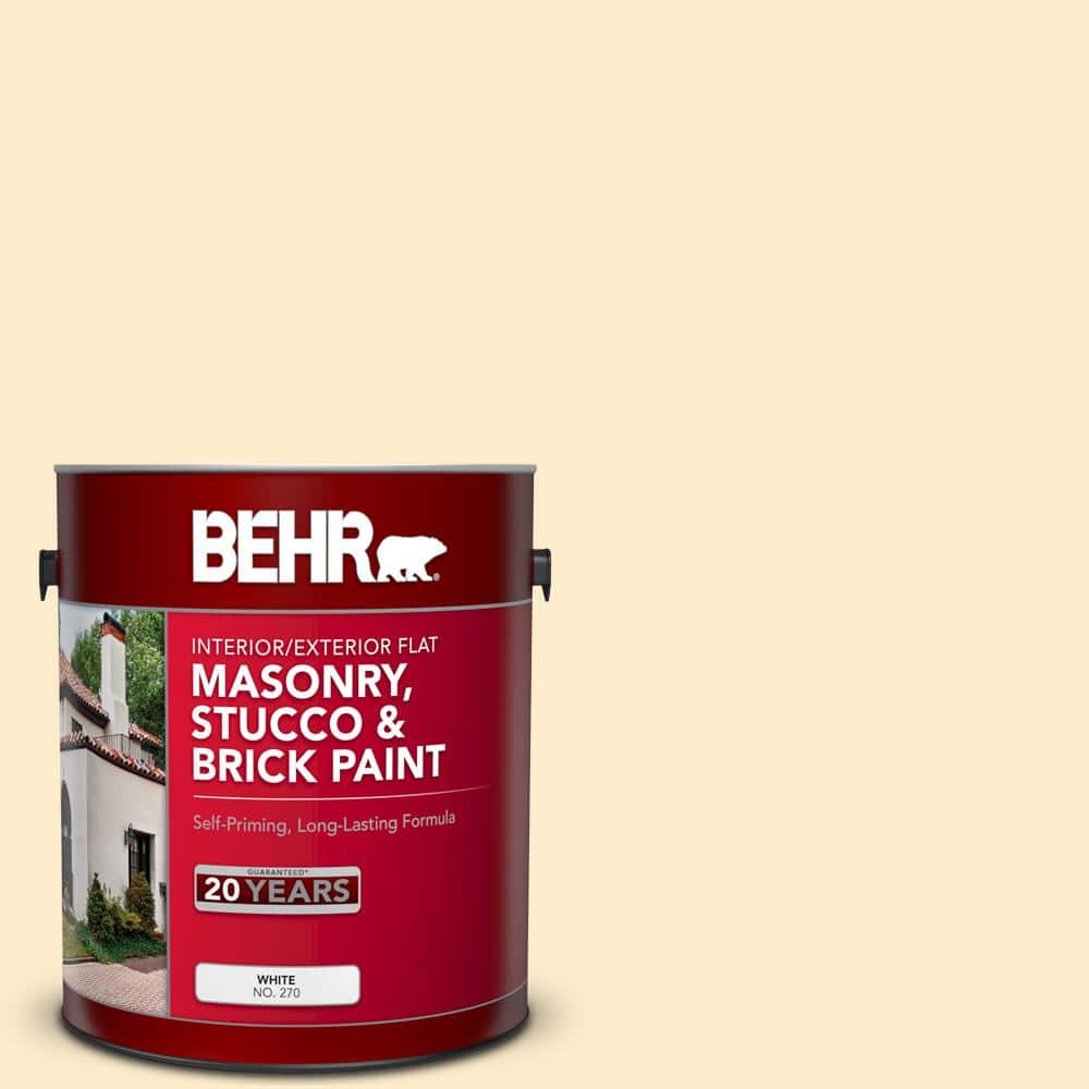 1 gal. #P270-1 Honey Infusion Flat Interior/Exterior Masonry, Stucco and Br