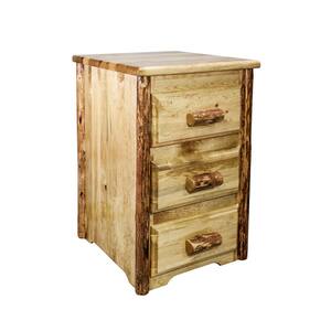 Glacier Country Collection 3-Drawer Stained and Lacquered Nightstand