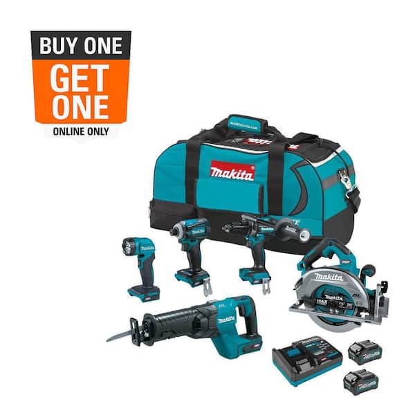 40-Volt max XGT Brushless Cordless 5-piece Combo Kit(Hammer Drill/Impact/Recip Saw/Top Handle Circ Saw/Flashlight) 4.0Ah