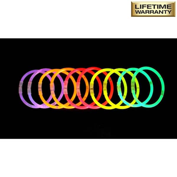 Home Accents Holiday 8 in. Glow Bracelets Assorted Colors (10-Pack)
