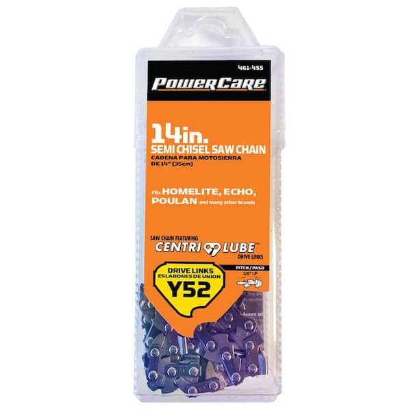 Powercare 14 in. Y52 Semi Chisel Chainsaw Chain