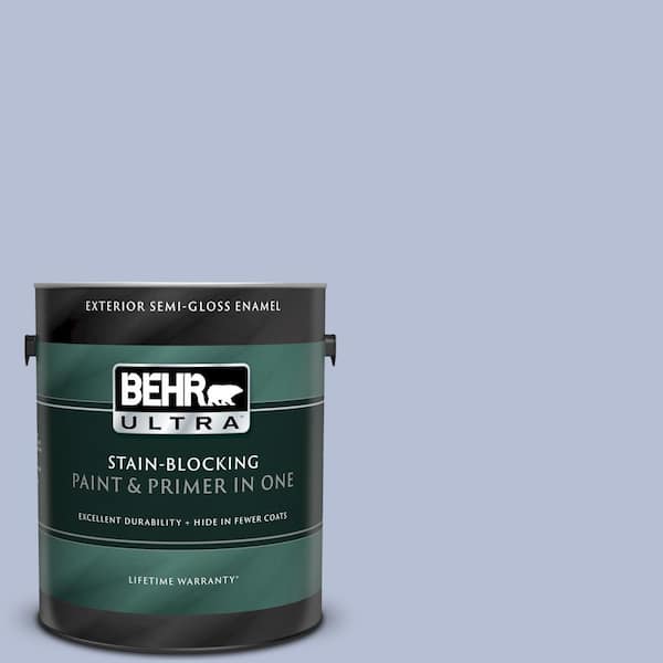 BEHR ULTRA 1 gal. #UL240-10 Sweet Juliet Semi-Gloss Enamel Exterior Paint and Primer in One