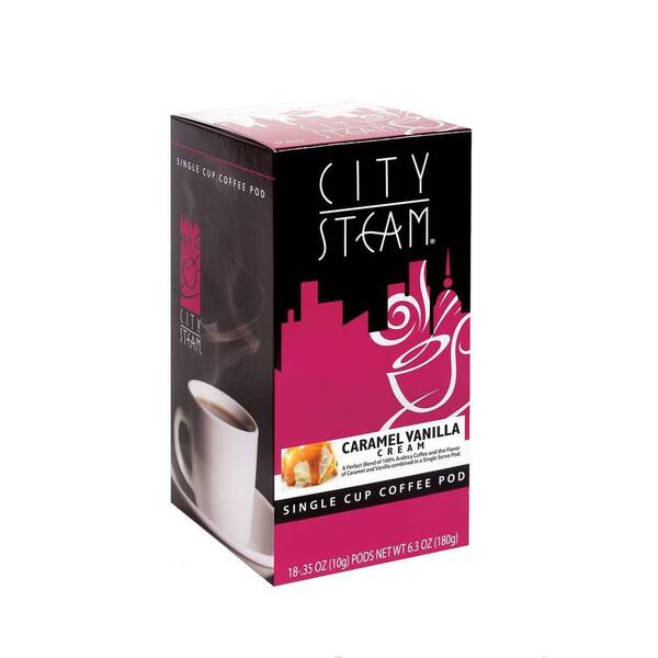 City Steam Caramel Vanilla Cream Single Cup Coffee Pods, 18-count-DISCONTINUED