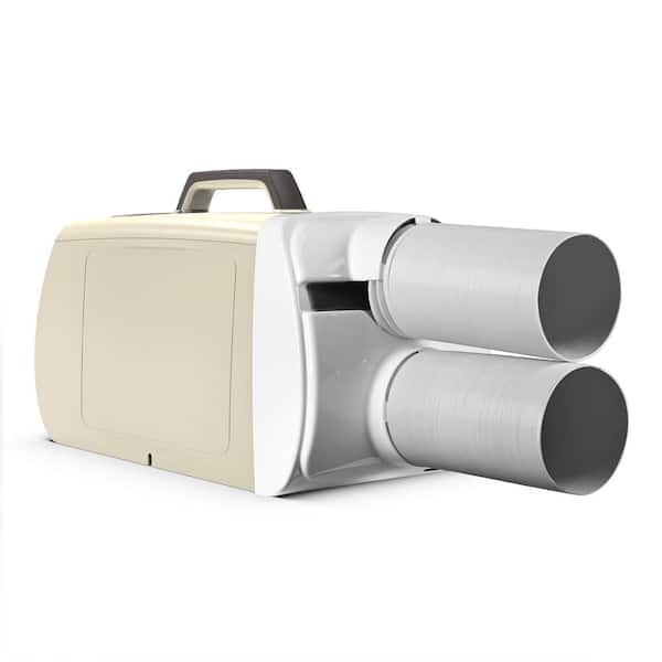 5500 BTU Portable Air Conditioner Cools 175 sq. ft. with Remote, Dehumidifier, 2-Exhaust Hose for Van, Tent, RV (White)