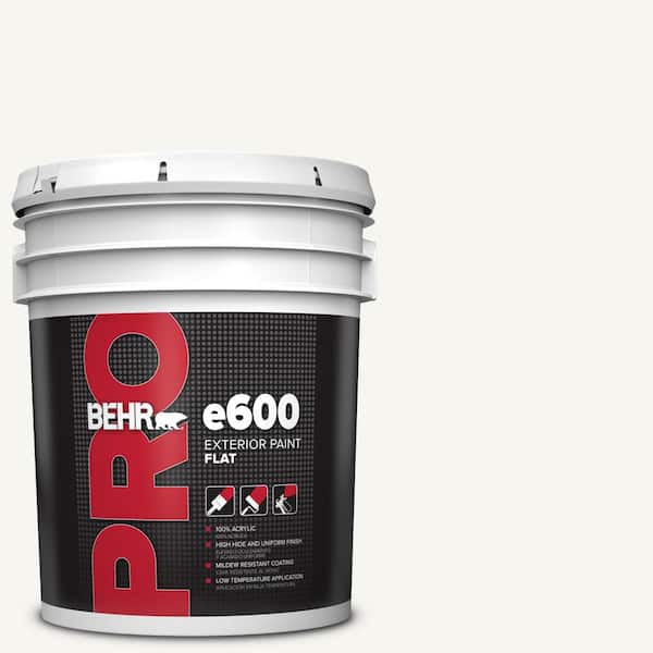 5 gal. #HDC-CT-18G Cotton Ball Flat Exterior Paint