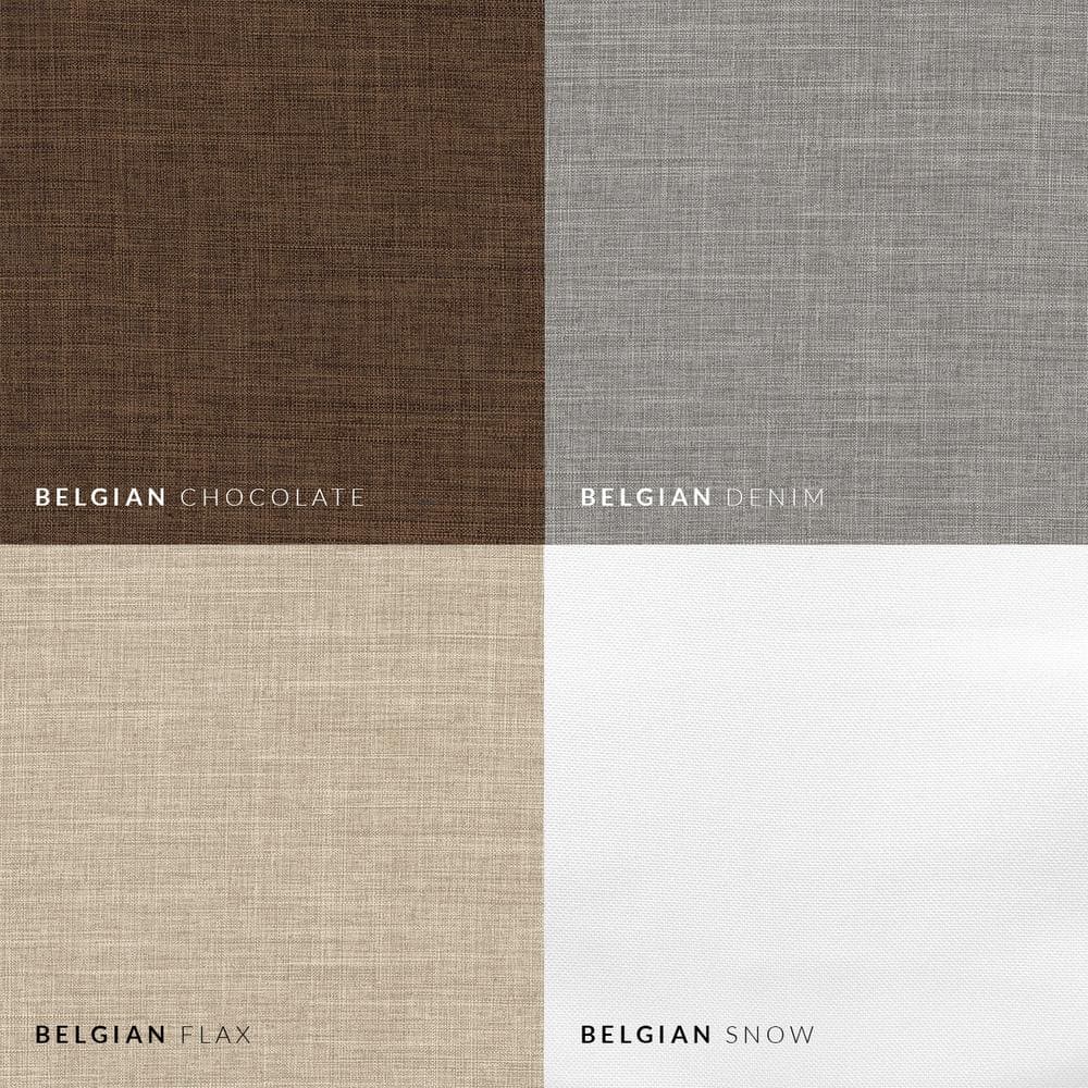 Belgian Flax Cordless Light Filtering Privacy Polyester Roman Shade 23 in. W x 72 in. L