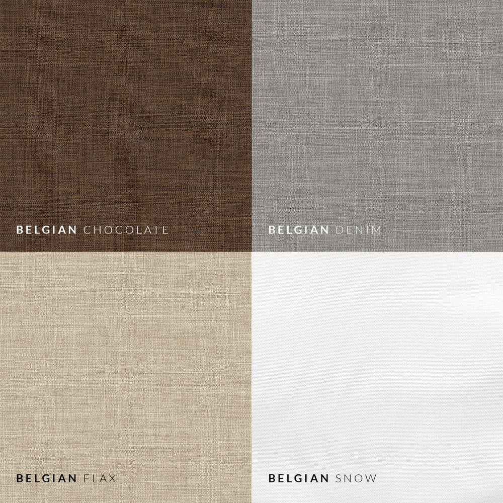 34"x64" Belgian Flax Cordless Fabric Roman Shade