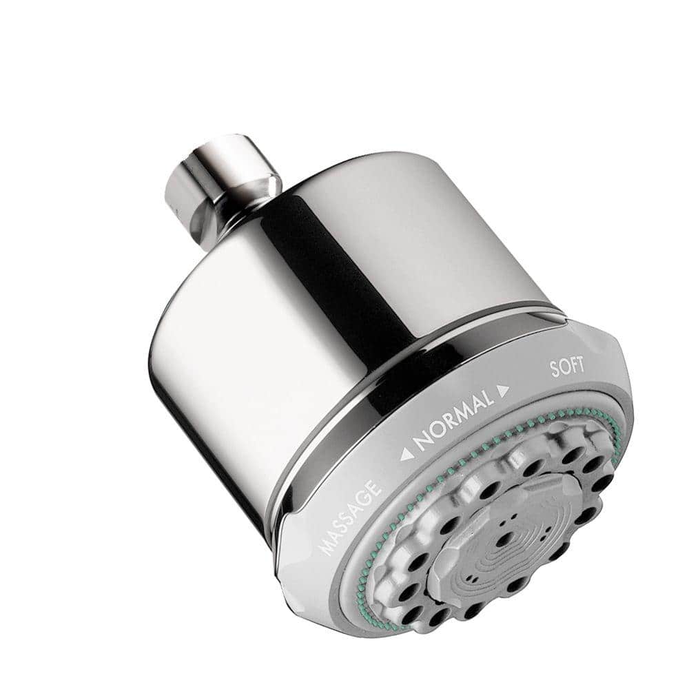 Hansgrohe Clubmaster 3-Spray Patterns 2.5 GPM 4 in. wall Fixed Shower Head in Chrome, Grey -  28496001