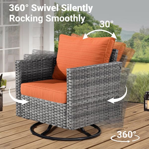 薛洋 セット XIZZI Jupiter 6-Piece Wicker Outdoor Patio Fire Pit Seating Sofa