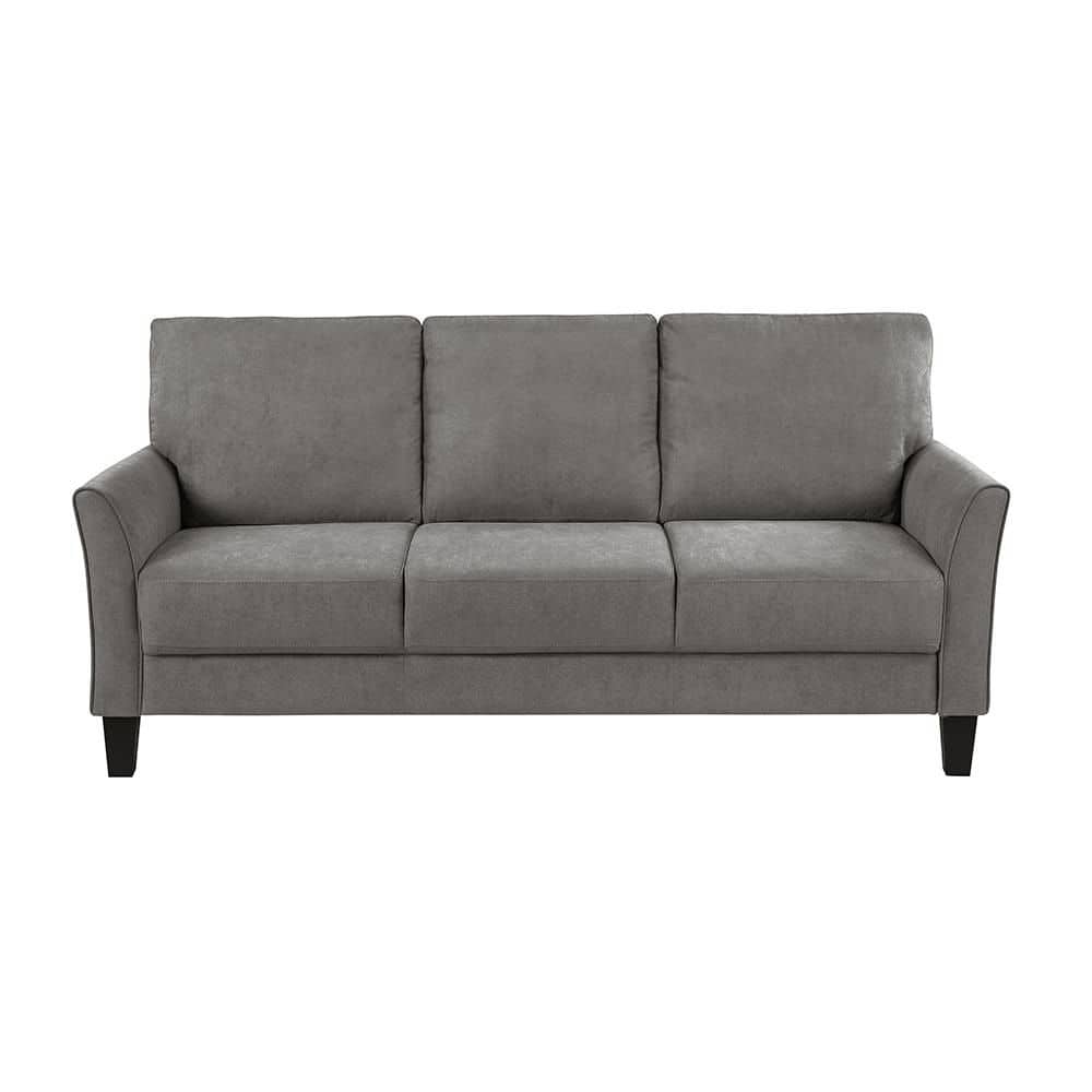 Lazzara Tesoro 78.5 in. W Flared Arm Textured Fabric Rectangle