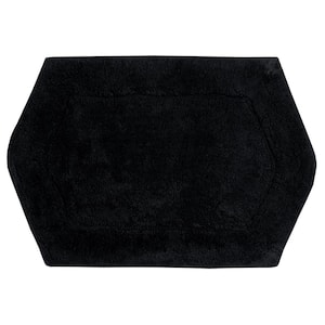 Waterford Collection 100% Cotton Tufted Bath Rug, 17 in. x24 in. Rectangle, Black