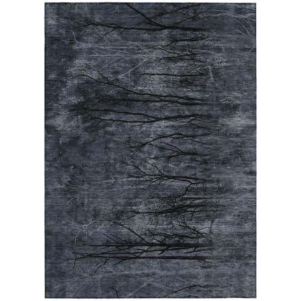 Addison Rugs Chantille Machine Washable Indoor/Outdoor Abstract ACN2083 Charcoal 2 ft. 6 in. x 3 ft. 10 in. Area Rug
