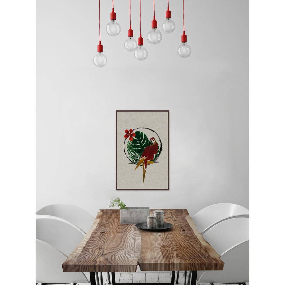 60 in. H x 40 in. W Surprise a Parrot by Julia Posokhova Framed Canvas