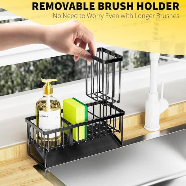 Esepony Stainless Steel Kitchen Sink Caddy Organzier with High