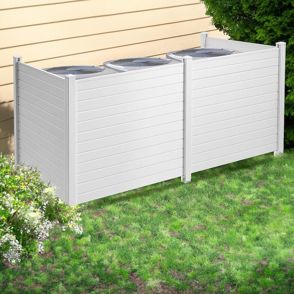 VEVOR Outdoor Privacy Screens 50 in. W x 50 in. H Air Conditioner Fence Pool Equipment Vinyl Privacy Fence 4-Panels